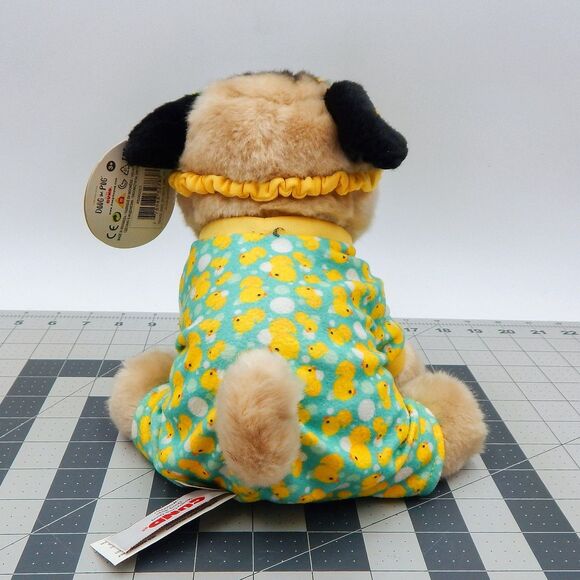 GUND Doug The Pug Plush Sleepytime Dog Plush w/Duck Pajamas Eye Mask Tag 2020 - Picture 4 of 10